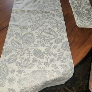 Williams Sonoma Silver/Ivory Table Runners (Have Two; Price Is For Both)